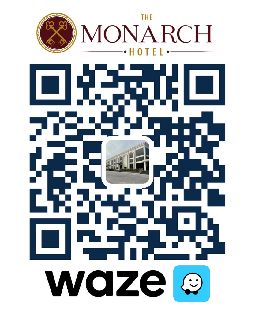 QR code for directions to The Monarch Hotel using Waze